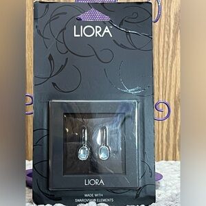 LIORA silver tone with Swarovski Elements drop earrings